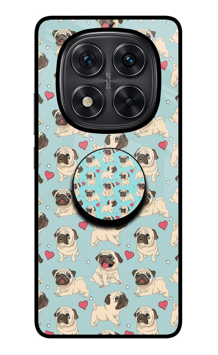 Pug Dog Redmi Note 14 Pro 5G Pop Case, Glass case