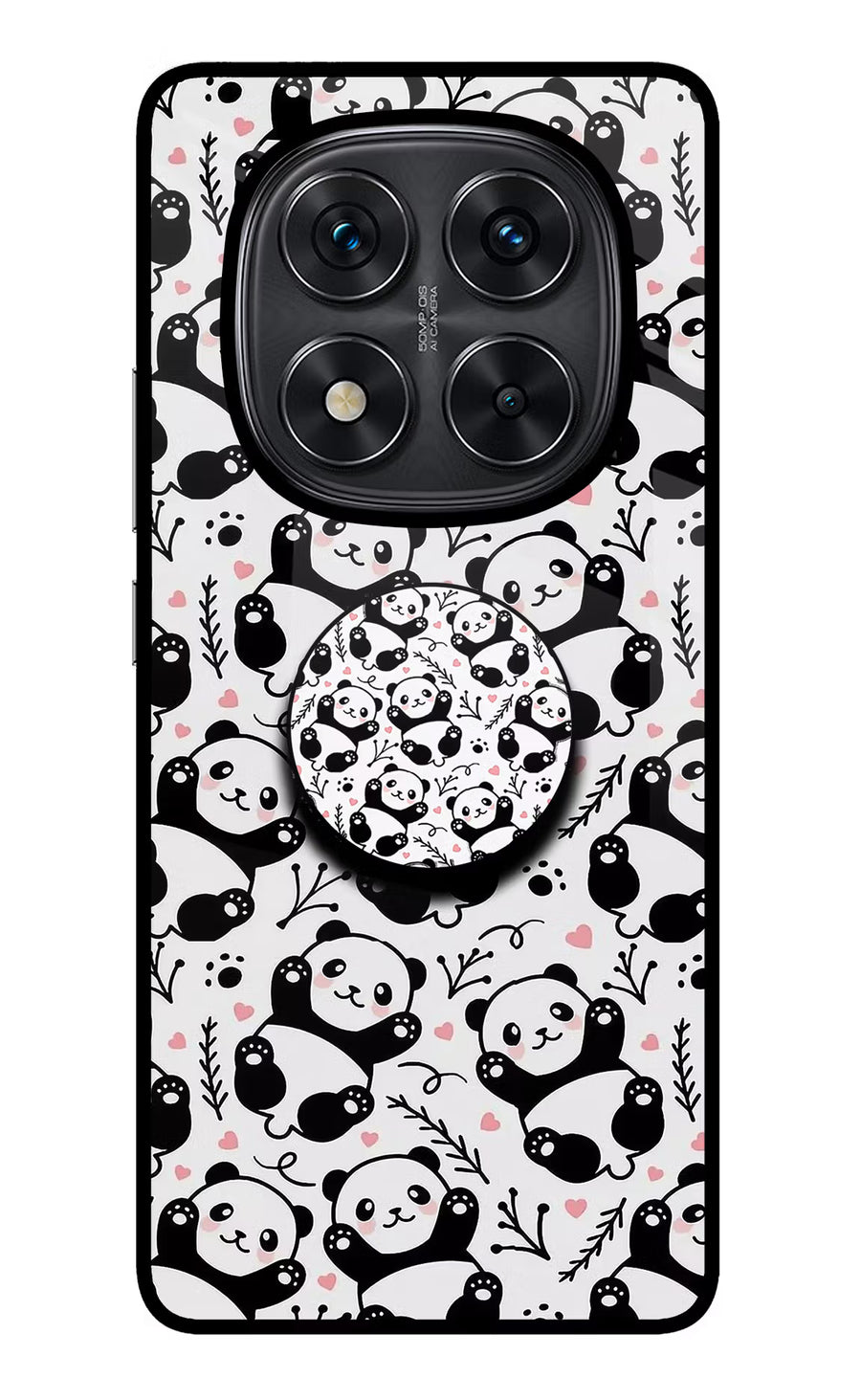 Cute Panda Redmi Note 14 Pro 5G Pop Case, Glass case