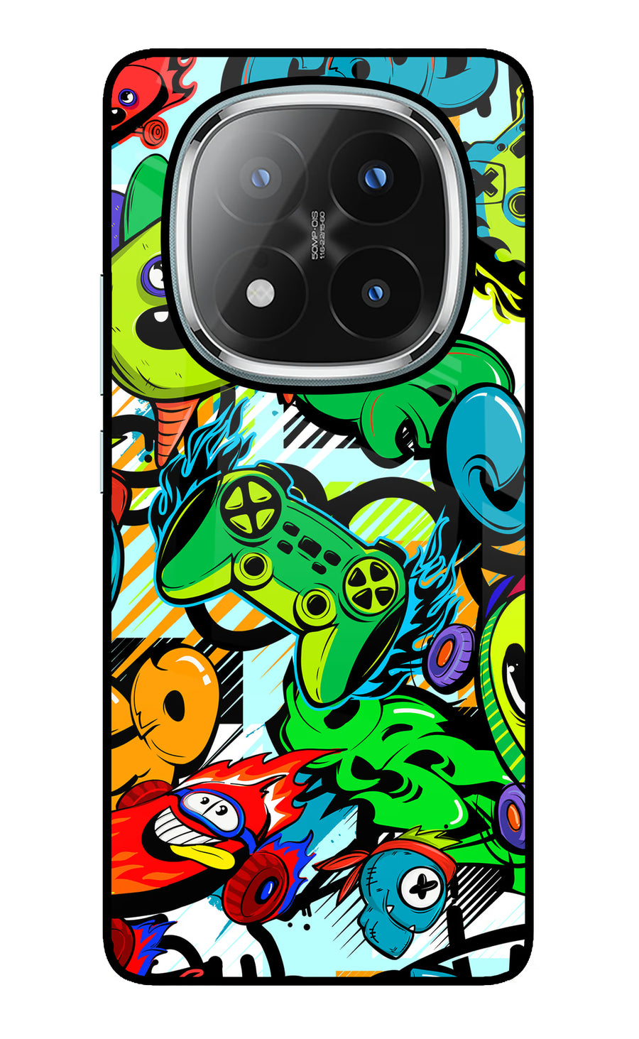 Game Doodle Redmi Note 14 Pro Plus 5G Back Cover, Glass case