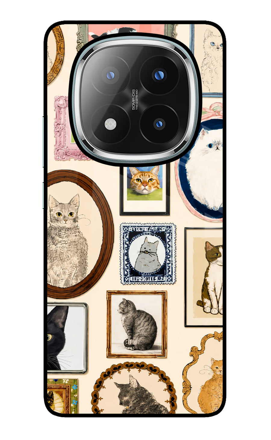 Mirror Cats Redmi Note 14 Pro Plus 5G Back Cover, Glass case