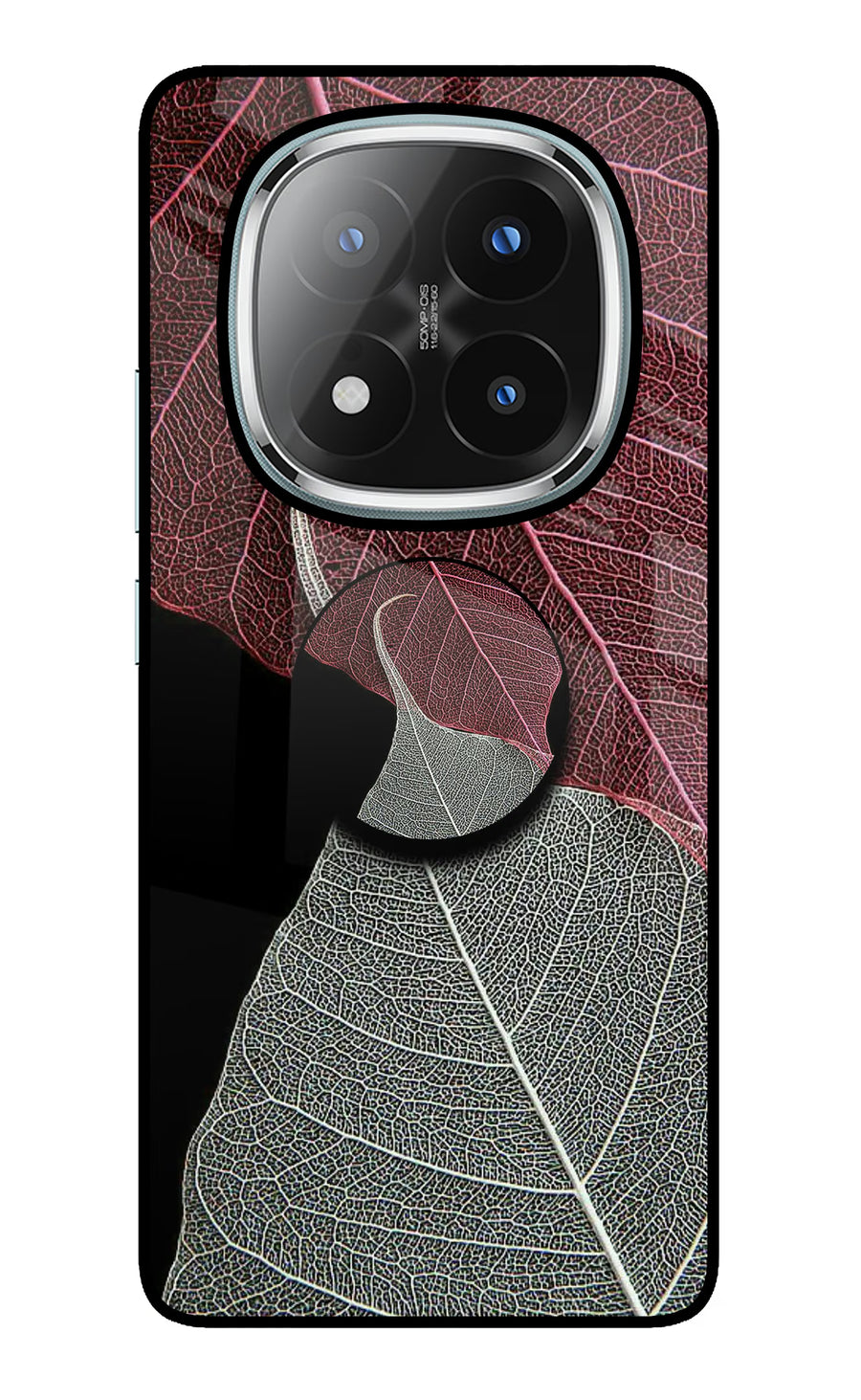 Leaf Pattern Redmi Note 14 Pro Plus 5G Pop Case, Glass case