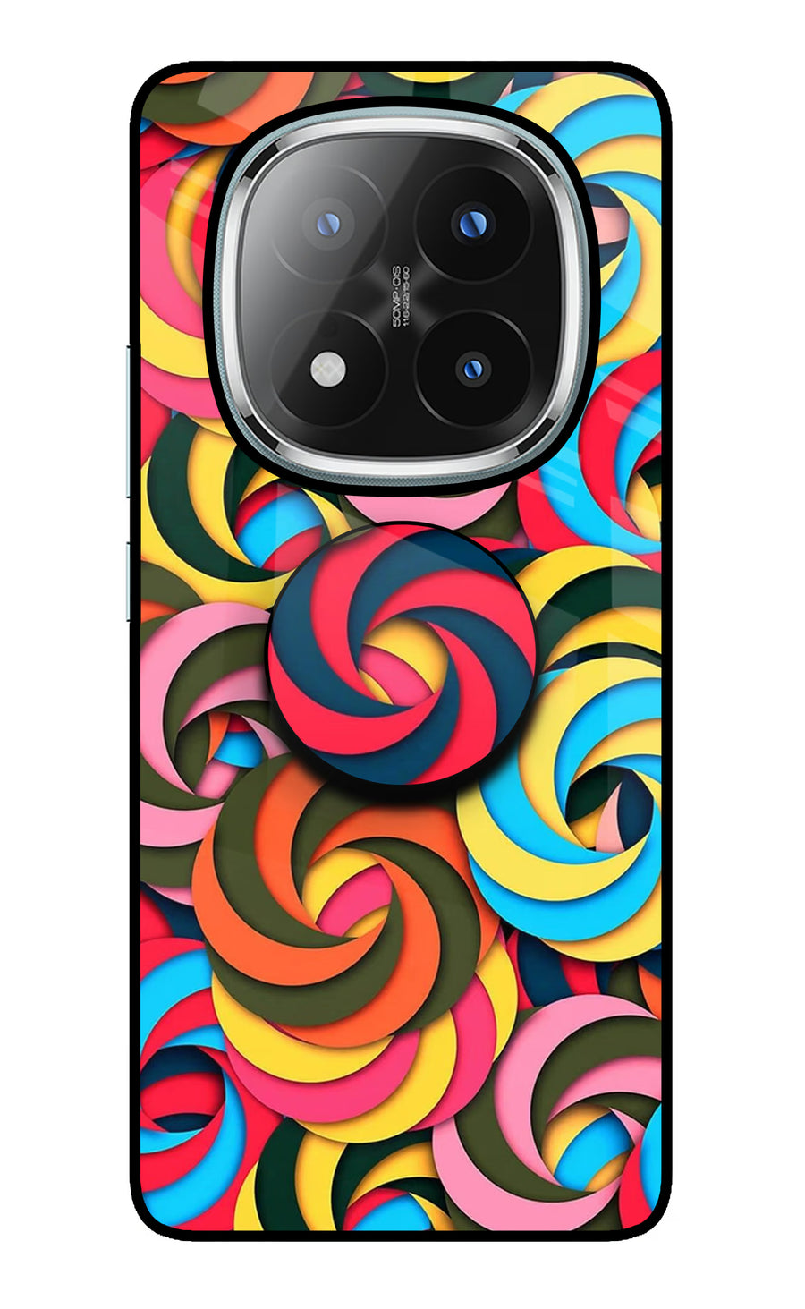 Spiral Pattern Redmi Note 14 Pro Plus 5G Pop Case, Glass case