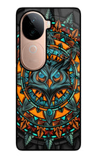 Angry Owl Art Vivo V40e 5G Glass Case