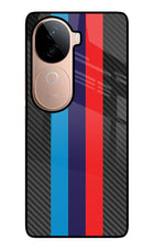 BMW Stripes Pattern Vivo V40e 5G Glass Case