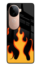 Fired Up – Black Vivo V40e 5G Glass Case
