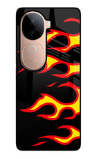 Side Sweep Flames Vivo V40e 5G Glass Case