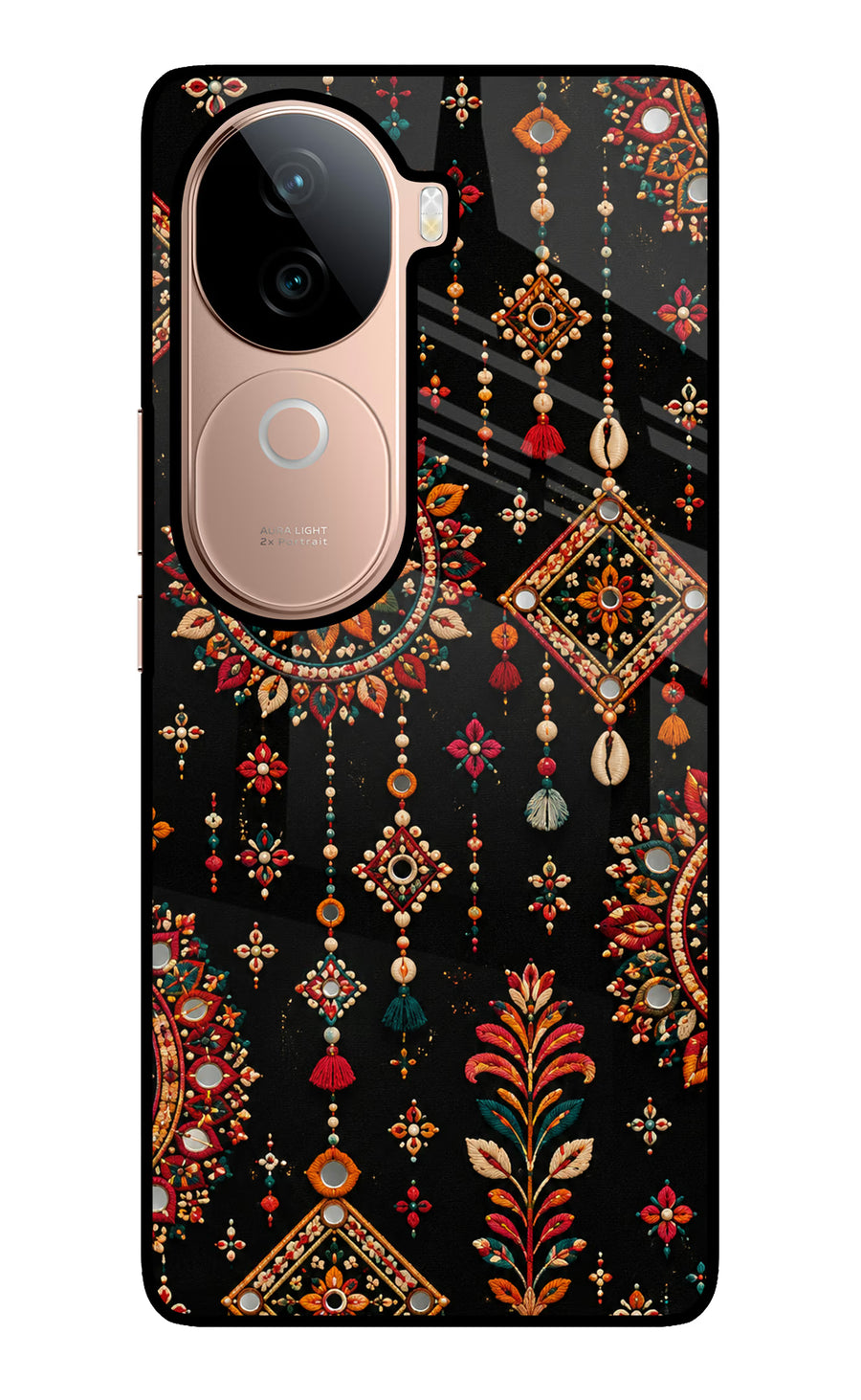 Boho Noir Vivo V40e 5G Back Cover, Glass case