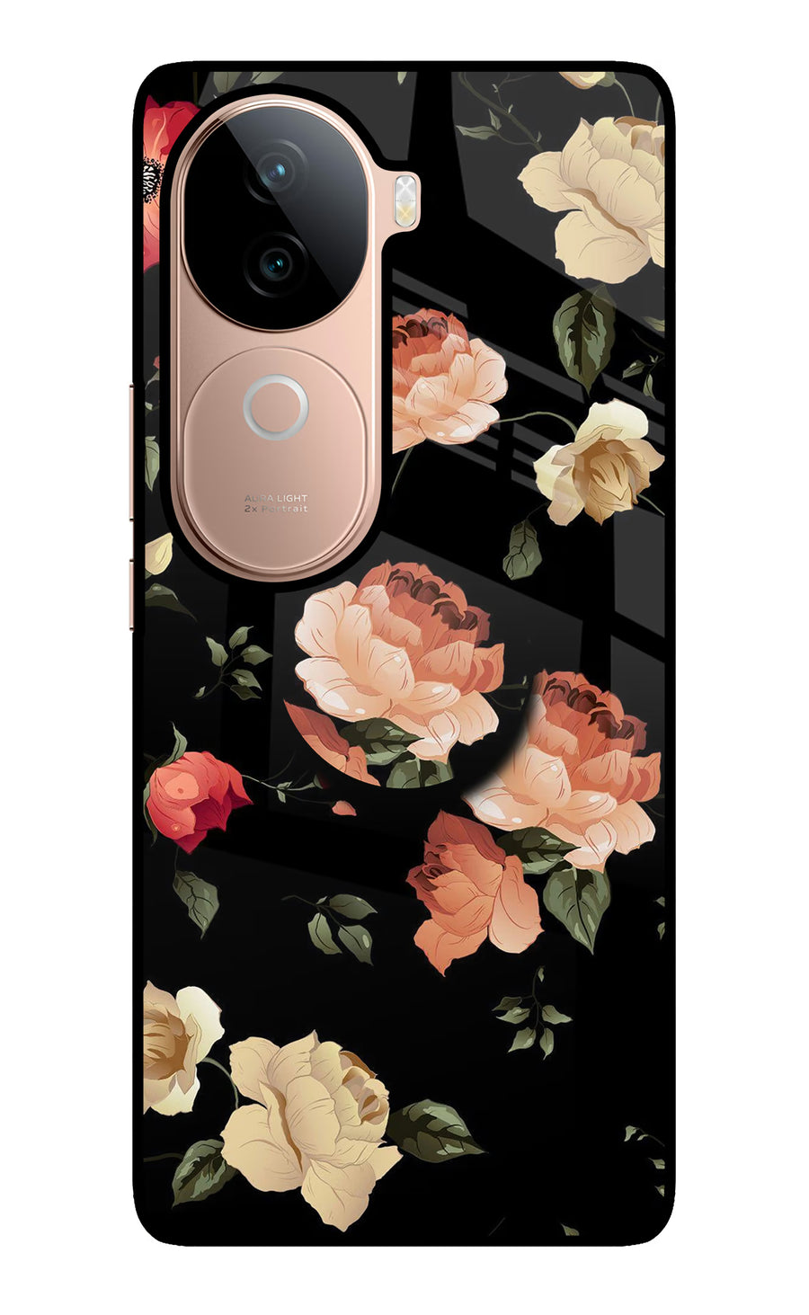 Flowers Vivo V40e 5G Pop Case, Glass case