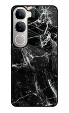 Black Marble Texture Vivo Y300 5G Glass Case