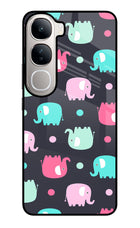 Elephants Vivo Y300 5G Glass Case