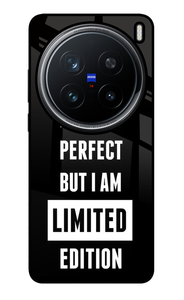 I Am Not Perfect But I Am Limited Edition Vivo X200 Pro 5G Glass Case Back Cover by Casekaro