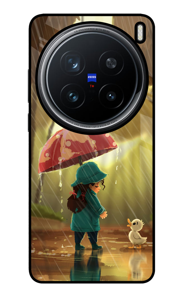 Rainy Day Vivo X200 Pro 5G Glass Case Back Cover by Casekaro