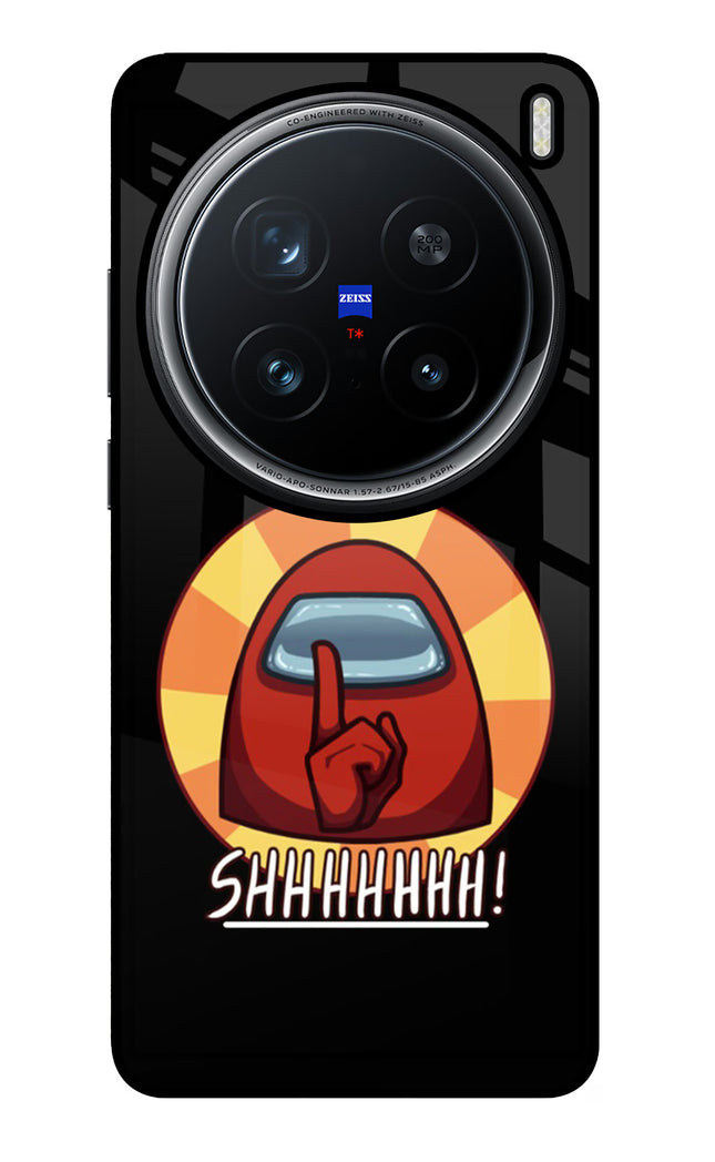 Among Us Shhh! Vivo X200 Pro 5G Glass Case Back Cover by Casekaro