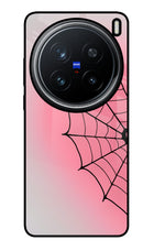 Pink Web Vivo X200 Pro 5G Glass Case Back Cover by Casekaro