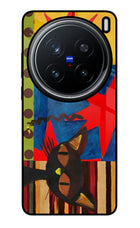 Pop Cat Vivo X200 Pro 5G Glass Case Back Cover by Casekaro