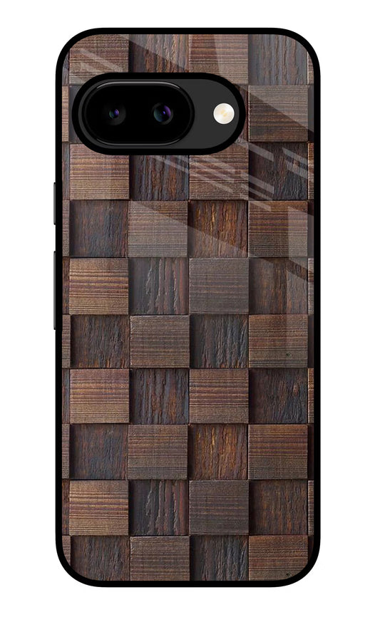 Wooden Cube Design Google Pixel 9A Glass Case