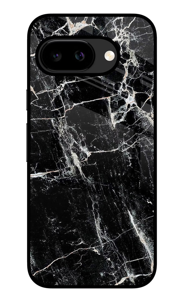 Black Marble Texture Google Pixel 9A Glass Case