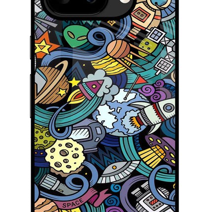 Space Abstract Google Pixel 9A Glass Case