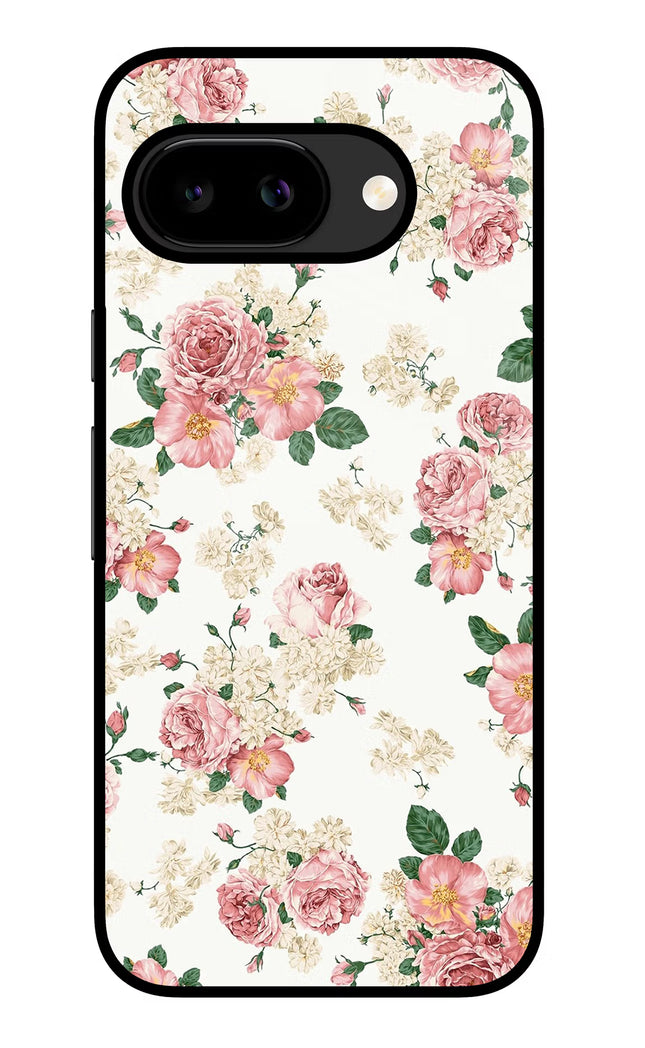 Flowers Google Pixel 9A Glass Case