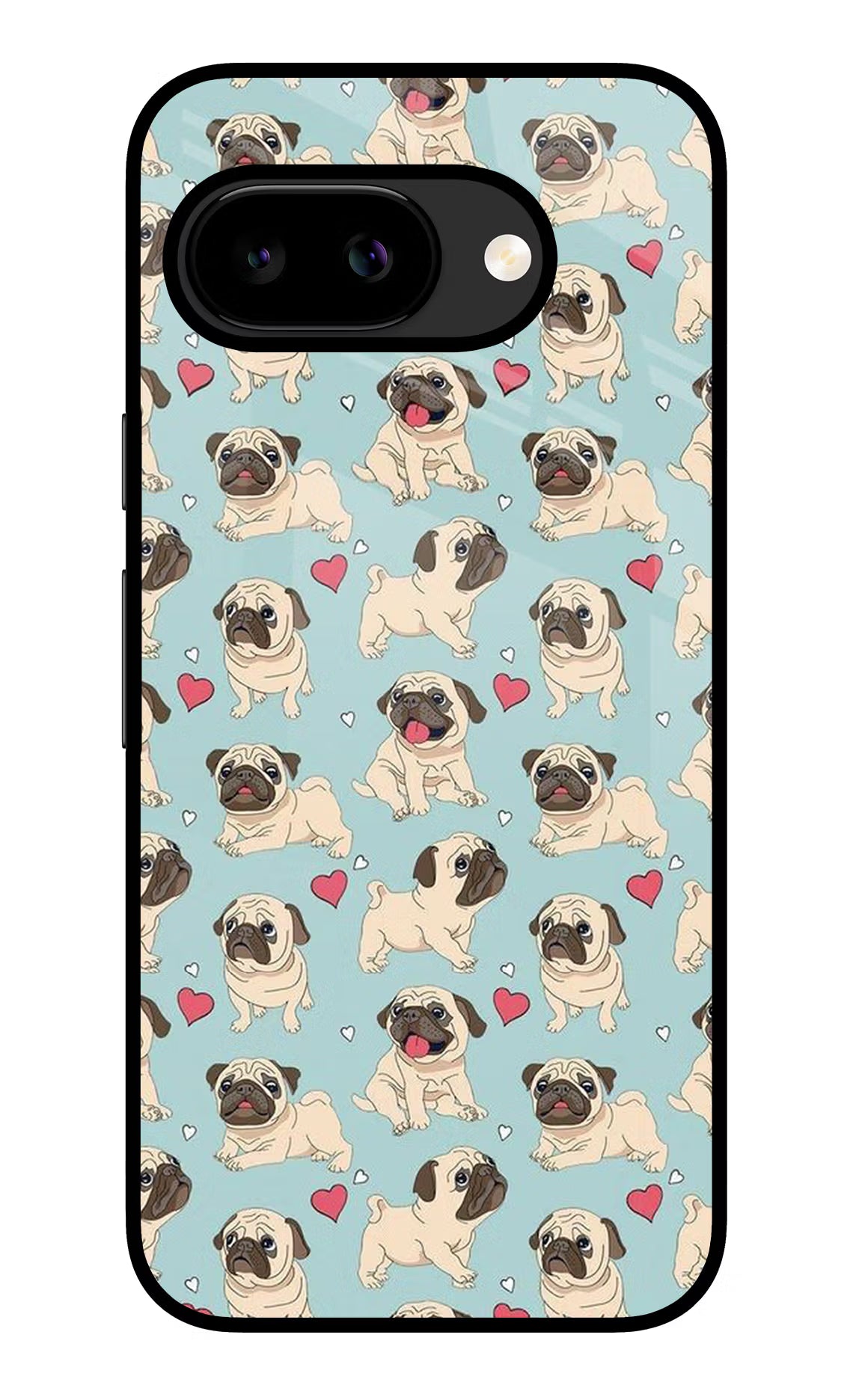 Pug Dog Google Pixel 9A Glass Case