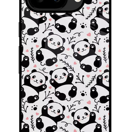 Cute Panda Google Pixel 9A Glass Case