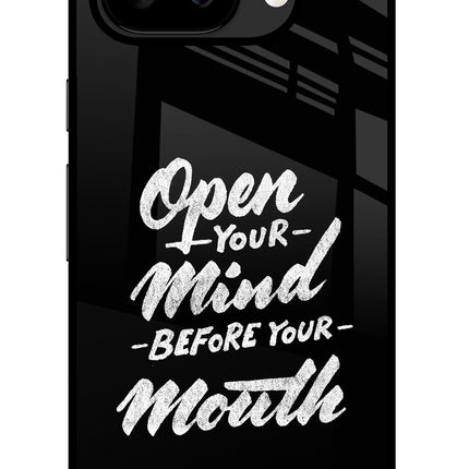 Open Your Mind Before Your Mouth Google Pixel 9A Glass Case