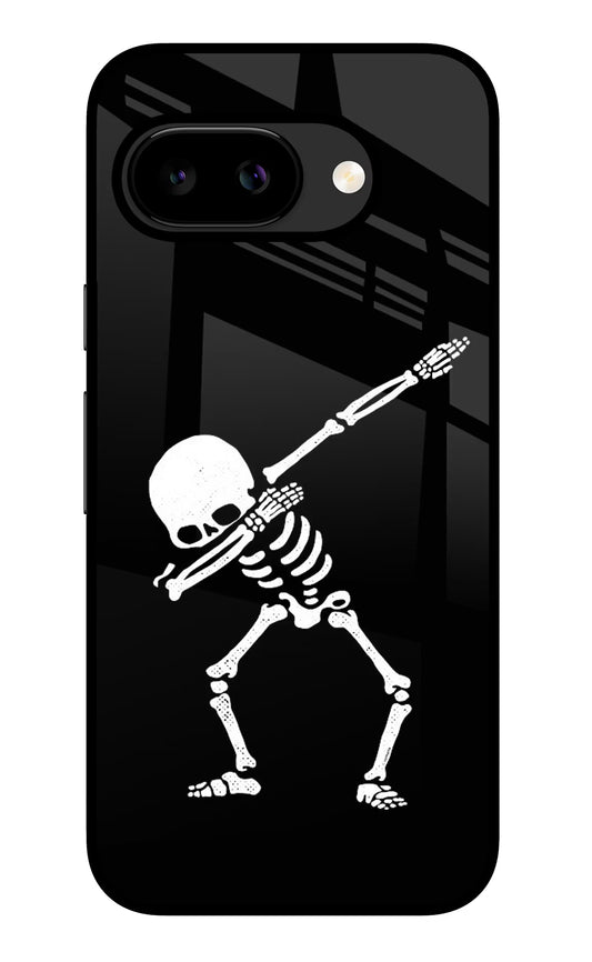 Dabbing Skeleton Art Google Pixel 9A Glass Case