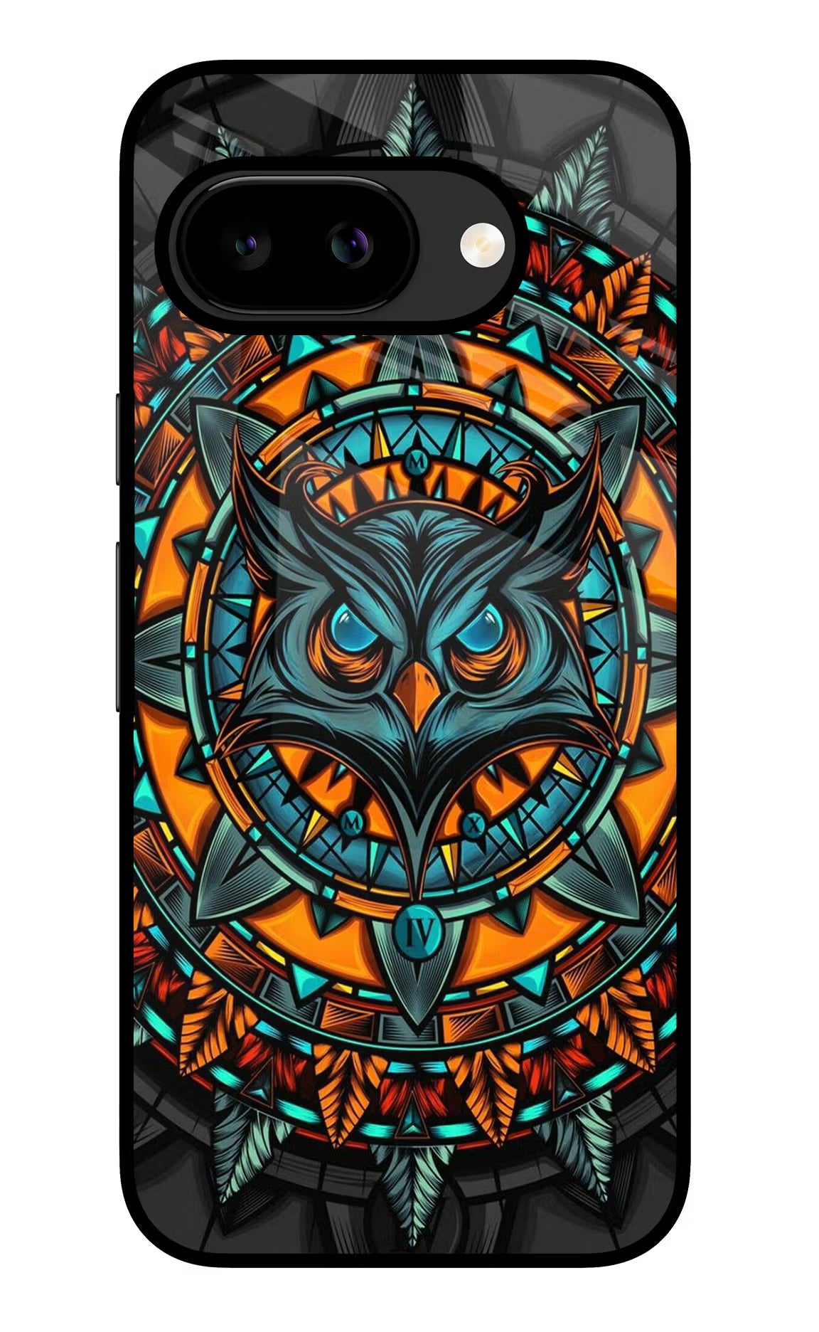 Angry Owl Art Google Pixel 9A Glass Case