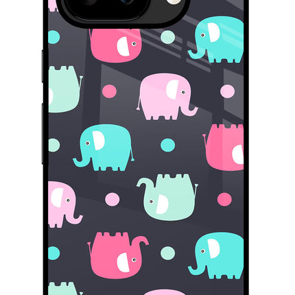 Elephants Google Pixel 9A Glass Case
