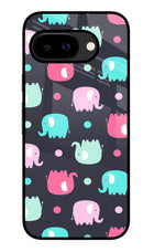 Elephants Google Pixel 9A Glass Case