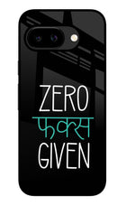 Zero Fucks Given Google Pixel 9A Glass Case
