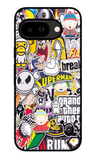 Sticker Bomb Google Pixel 9A Glass Case