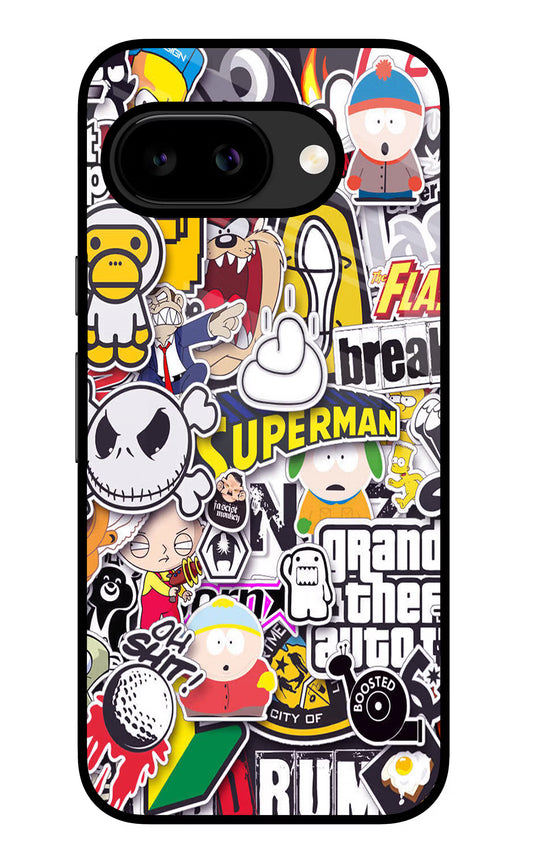 Sticker Bomb Google Pixel 9A Glass Case