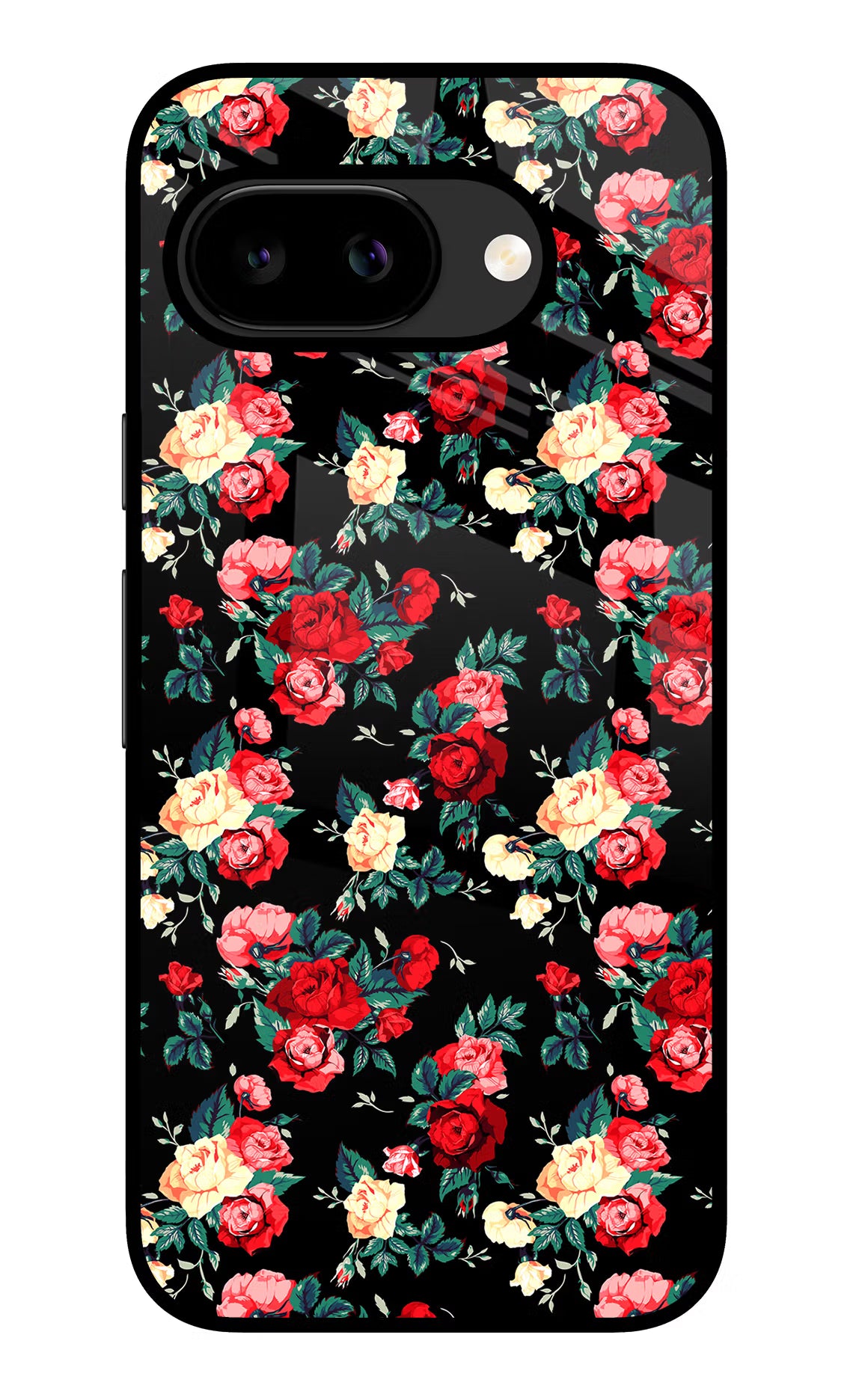 Rose Pattern Google Pixel 9A Glass Case