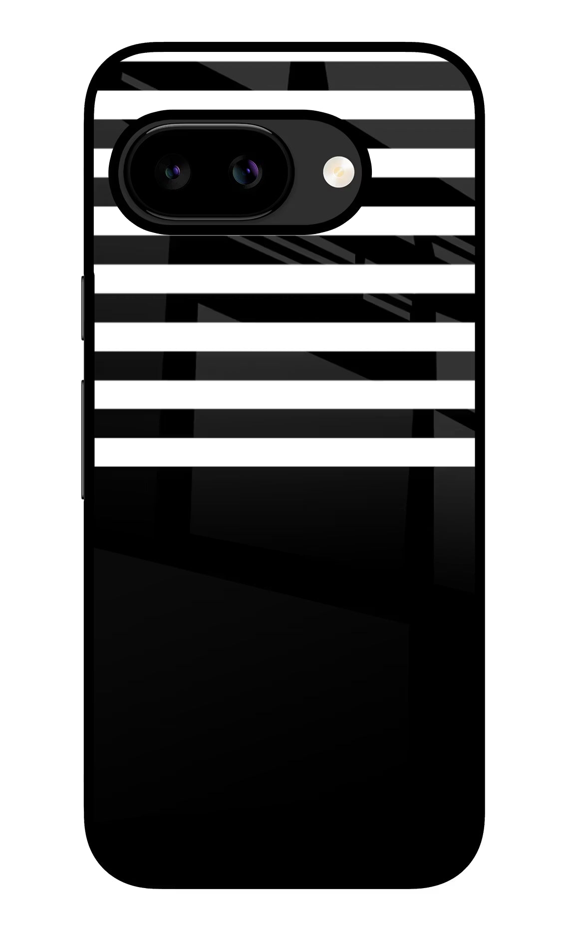 Black and White Print Google Pixel 9A Glass Case