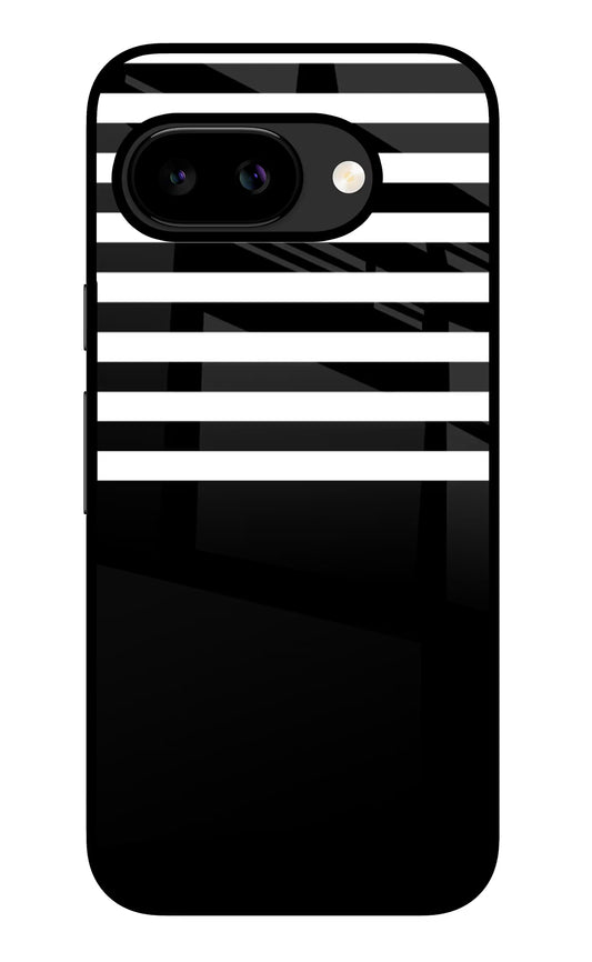 Black and White Print Google Pixel 9A Glass Case