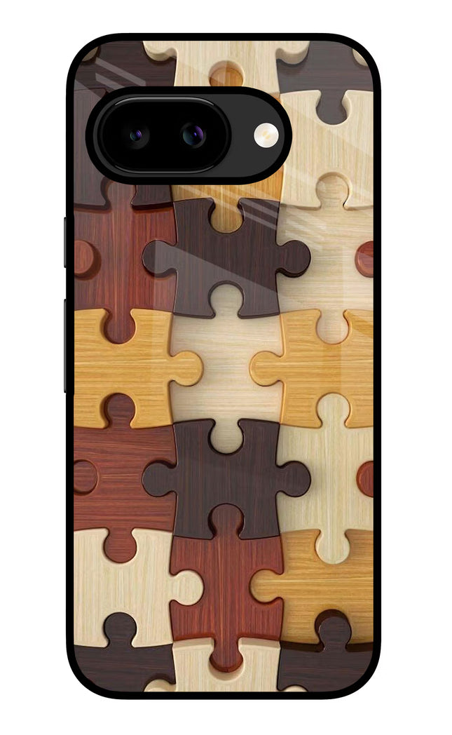 Wooden Puzzle Google Pixel 9A Glass Case