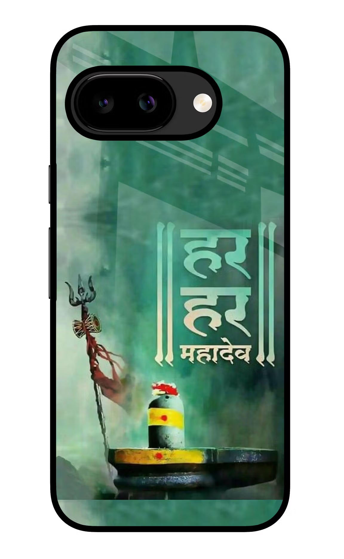 Har Har Mahadev Shivling Google Pixel 9A Glass Case