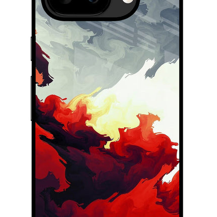 Fire Cloud Google Pixel 9A Glass Case