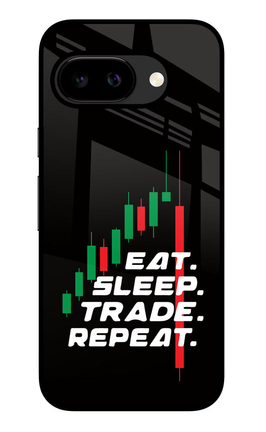 Eat Sleep Trade Repeat Google Pixel 9A Glass Case