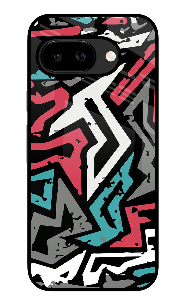 Geometric Graffiti Google Pixel 9A Glass Case