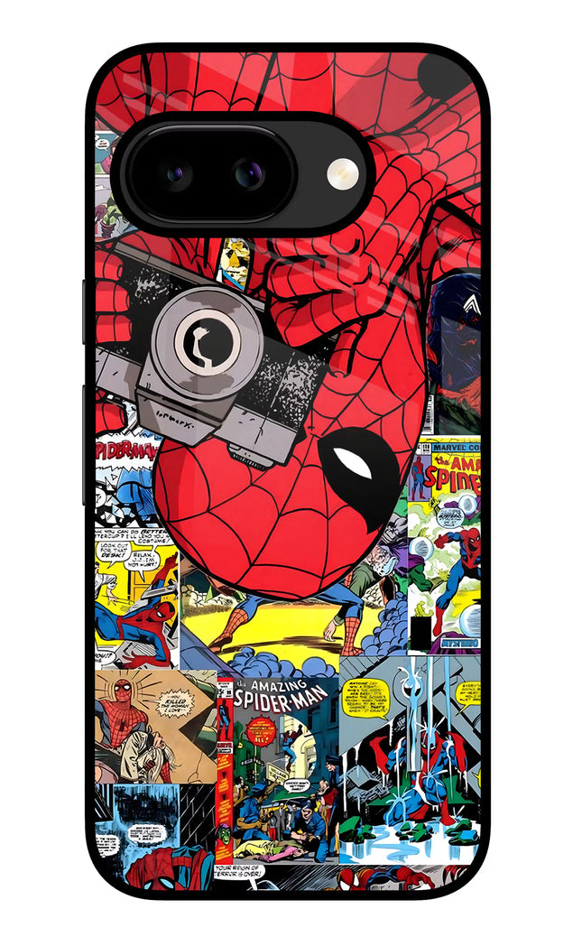 Spider Man Google Pixel 9A Glass Case Back Cover by Casekaro