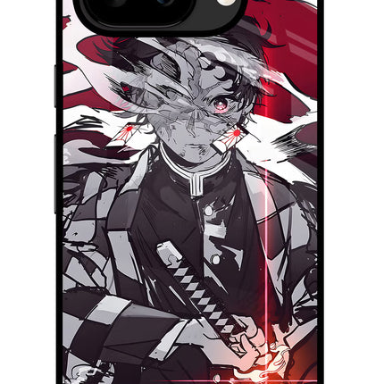 Demon Slayer Google Pixel 9A Glass Case