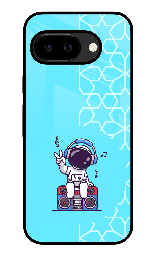 Cute Astronaut Chilling Google Pixel 9A Glass Case