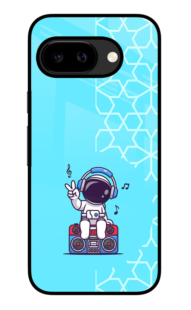 Cute Astronaut Chilling Google Pixel 9A Glass Case