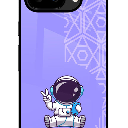 Cute Astronaut Chilling Google Pixel 9A Glass Case