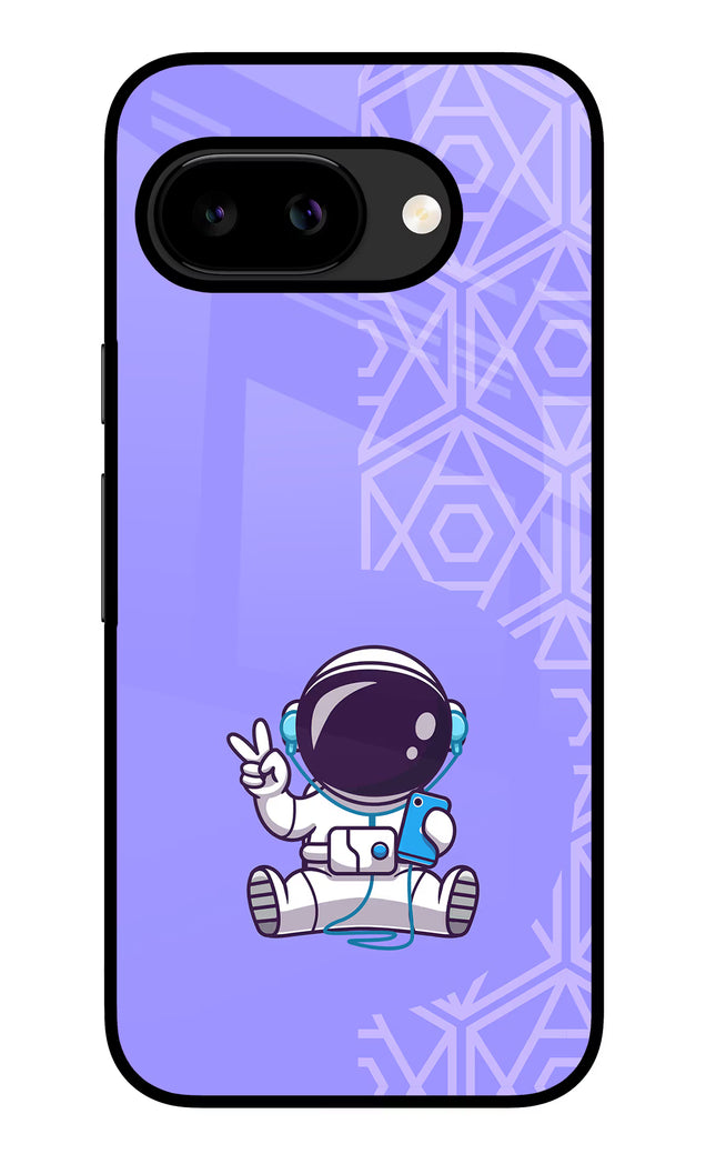 Cute Astronaut Chilling Google Pixel 9A Glass Case