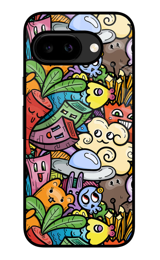 Veggie Doodle Google Pixel 9A Glass Case
