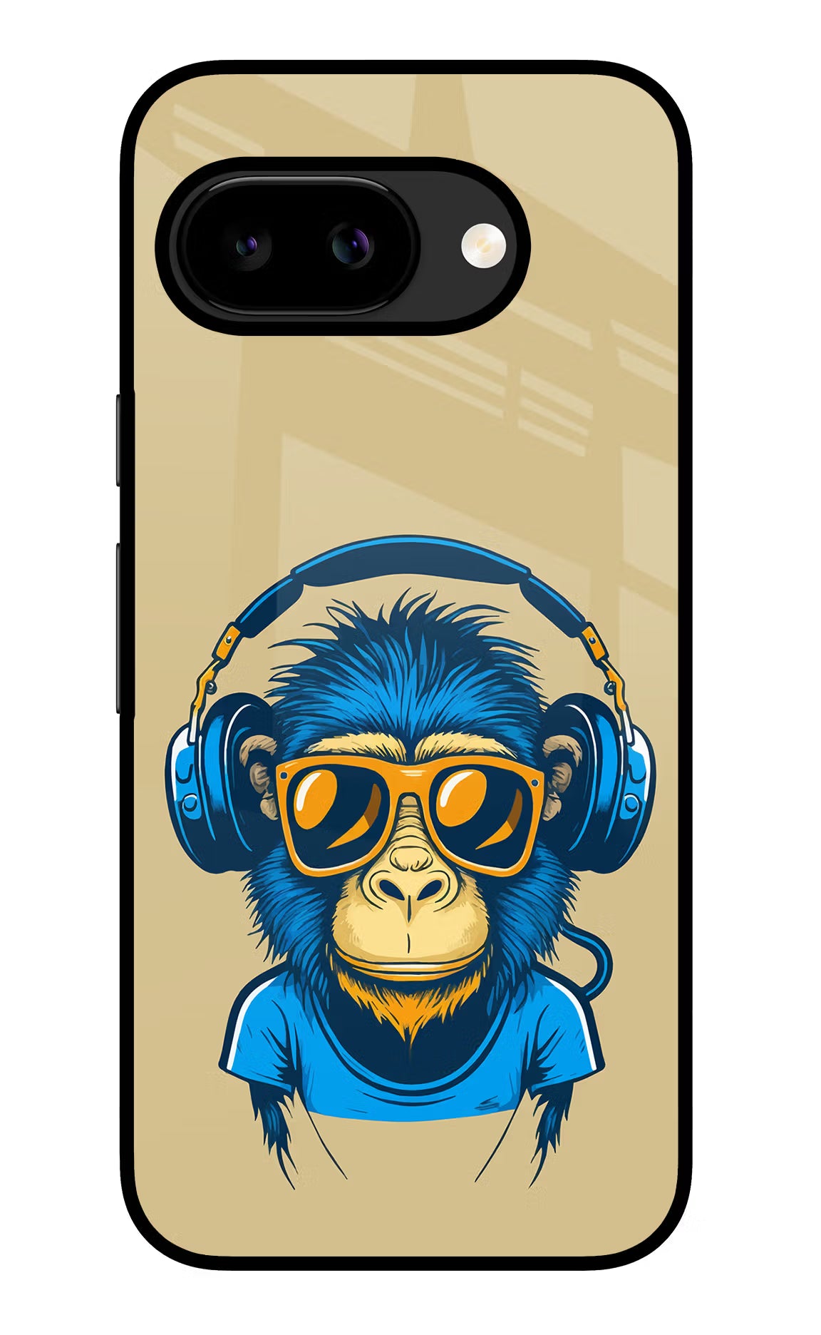 Monkey Headphone Google Pixel 9A Glass Case