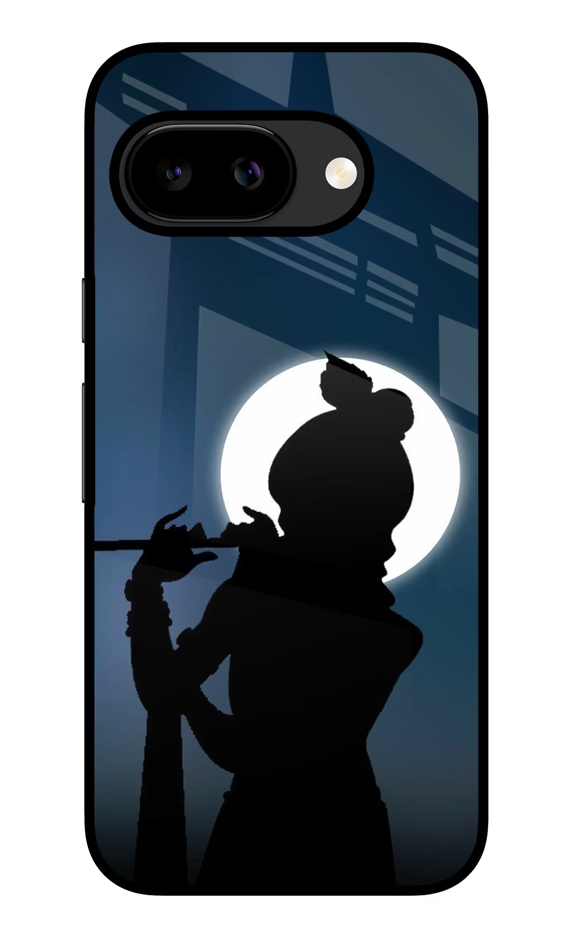 Shri Krishna Silhouette Google Pixel 9A Glass Case